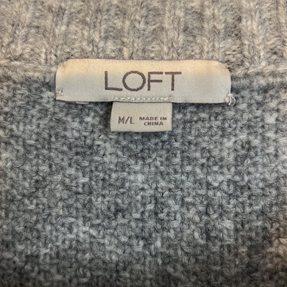 Loft, Gray pancho pullover sweateo - Picture 7 of 8